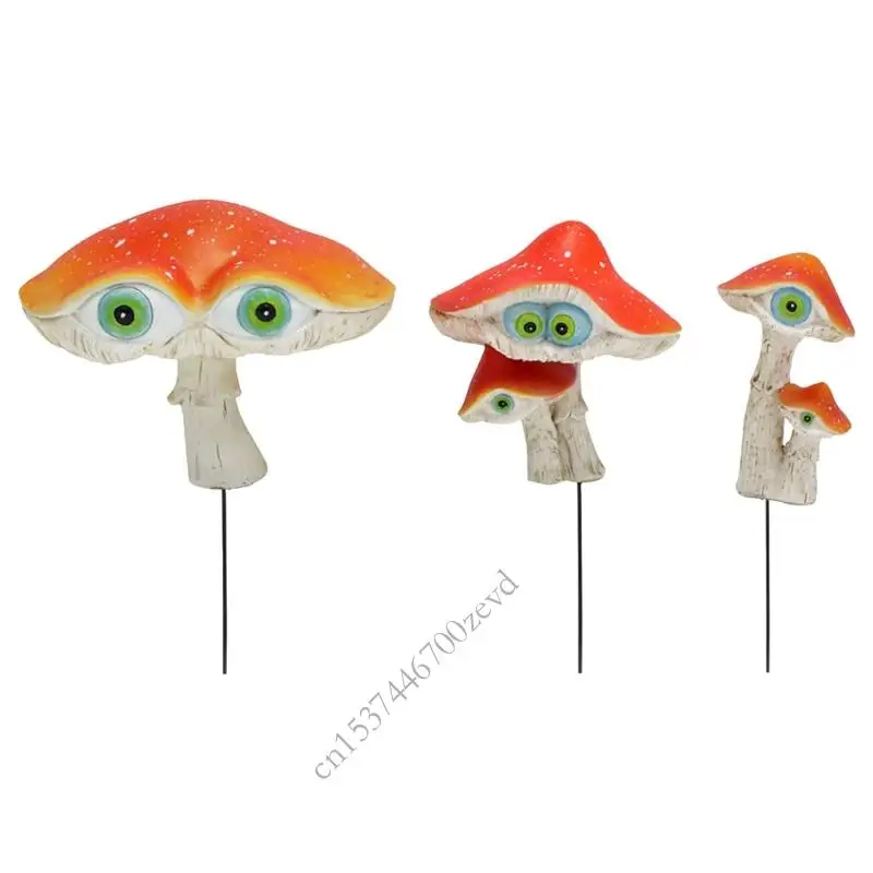 

Delightful Mushroom Elf Resin Garden Stake Easy to Install Lawn Garden Landscape Decoration Waterproof Sign P9YB