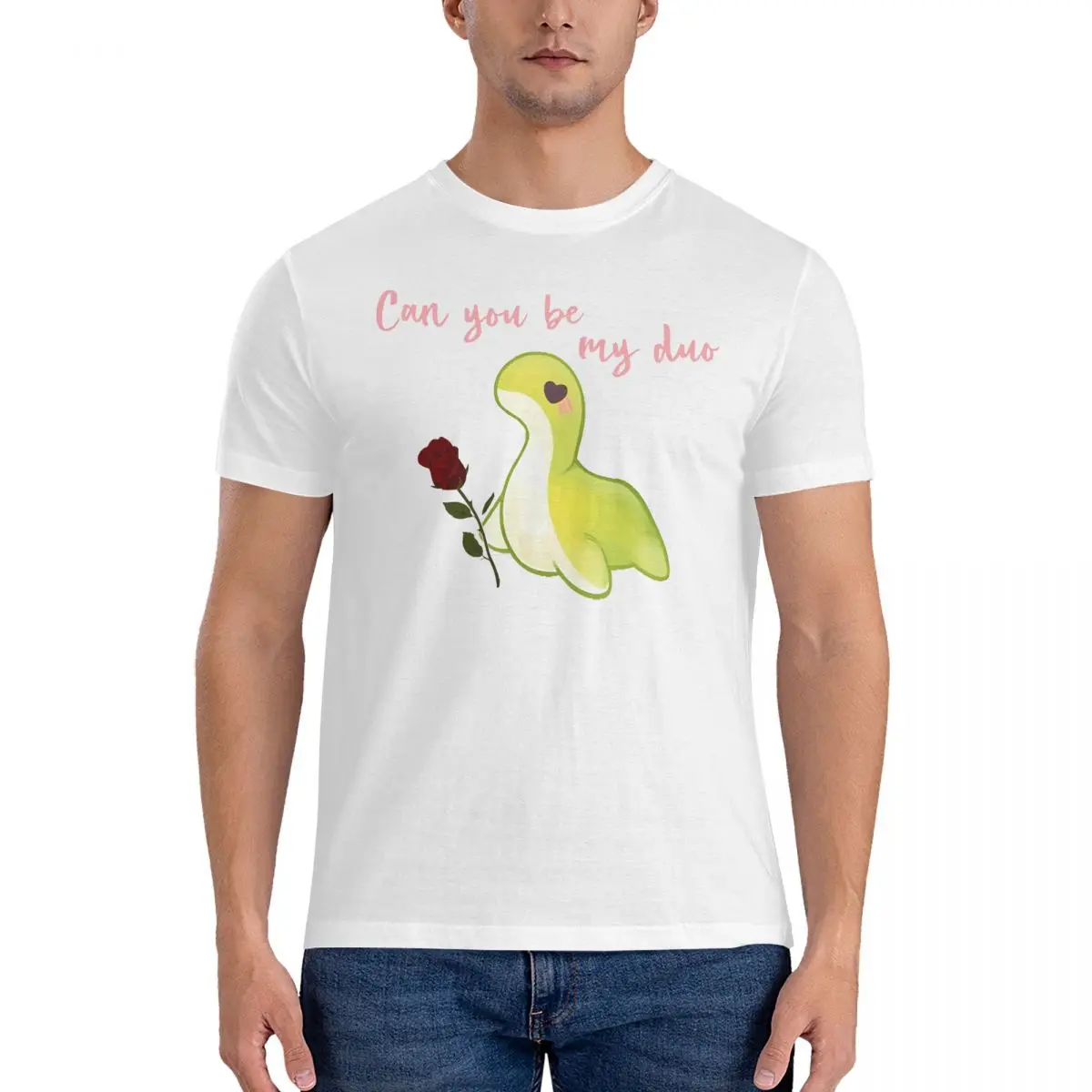 Cute Nessie (Can You Be My Duo) Apex Legends Vintage Tee Shirt Short Sleeve Crewneck T-Shirt Pure Cotton Printed Clothing