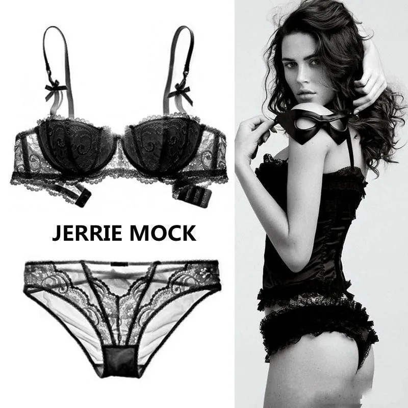 

New European and American bra set gathering sexy lace thin cotton cup red zodiac underwear