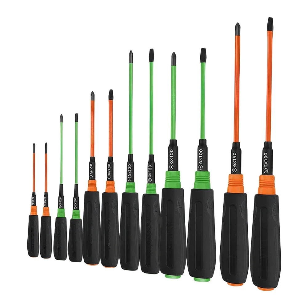 12pcs Magnetic Screwdriver Set Colorful Demolition Magnetic Sloted Ph Heads Magnetic Screwdriver Set For Electrician Hand Tools