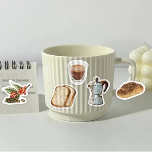 Life Etori-Achtzug von Kaffeeaufklebern kreative Materialien, DIY-Dekoration, Schreibwarenschild, Notizbuch, Tagebuch, Zeitung, 46pcs 8 Hauptverkaufsaufkleber Cantinho machen Kaffee - №6