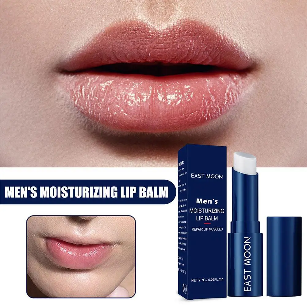 Men Lip Balm Moisturizing Hydration Fading Lip Lines Anti-Cracking Remove Dead Skin Not Greasy Exquisite Lip Care Lip Balm