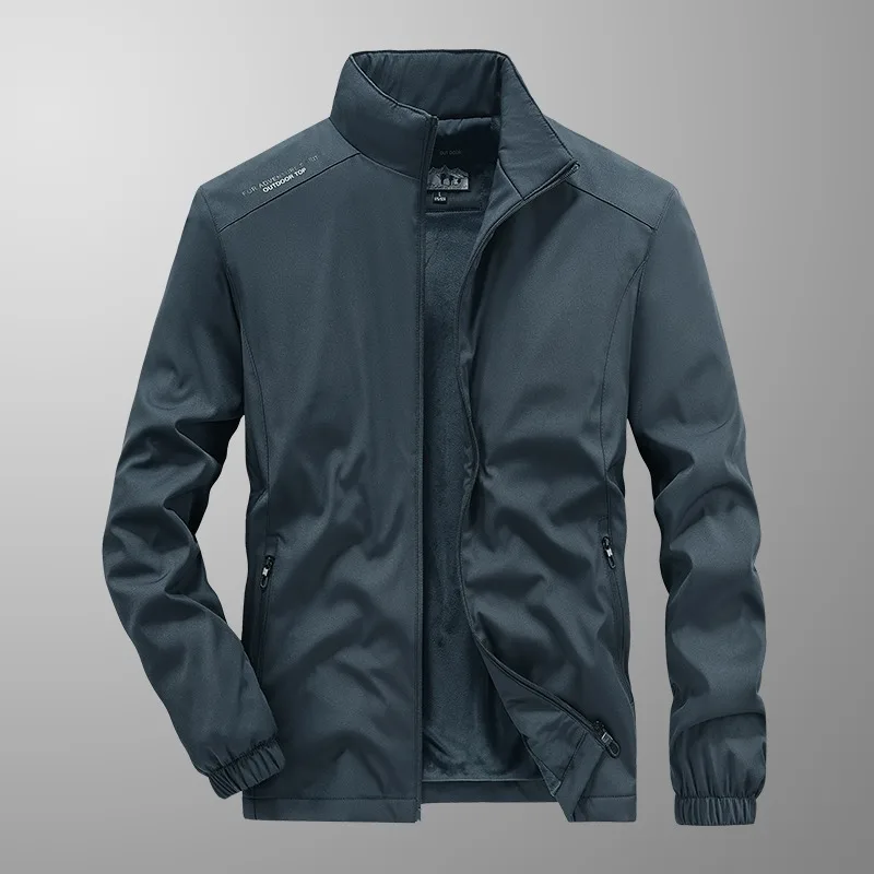 Veste coupe-vent légère pour homme, blouson aviateur, vêtements d'extérieur coupe-vent, grande taille, 5XL, sport de gym, randonnée, pêche, camping, automne