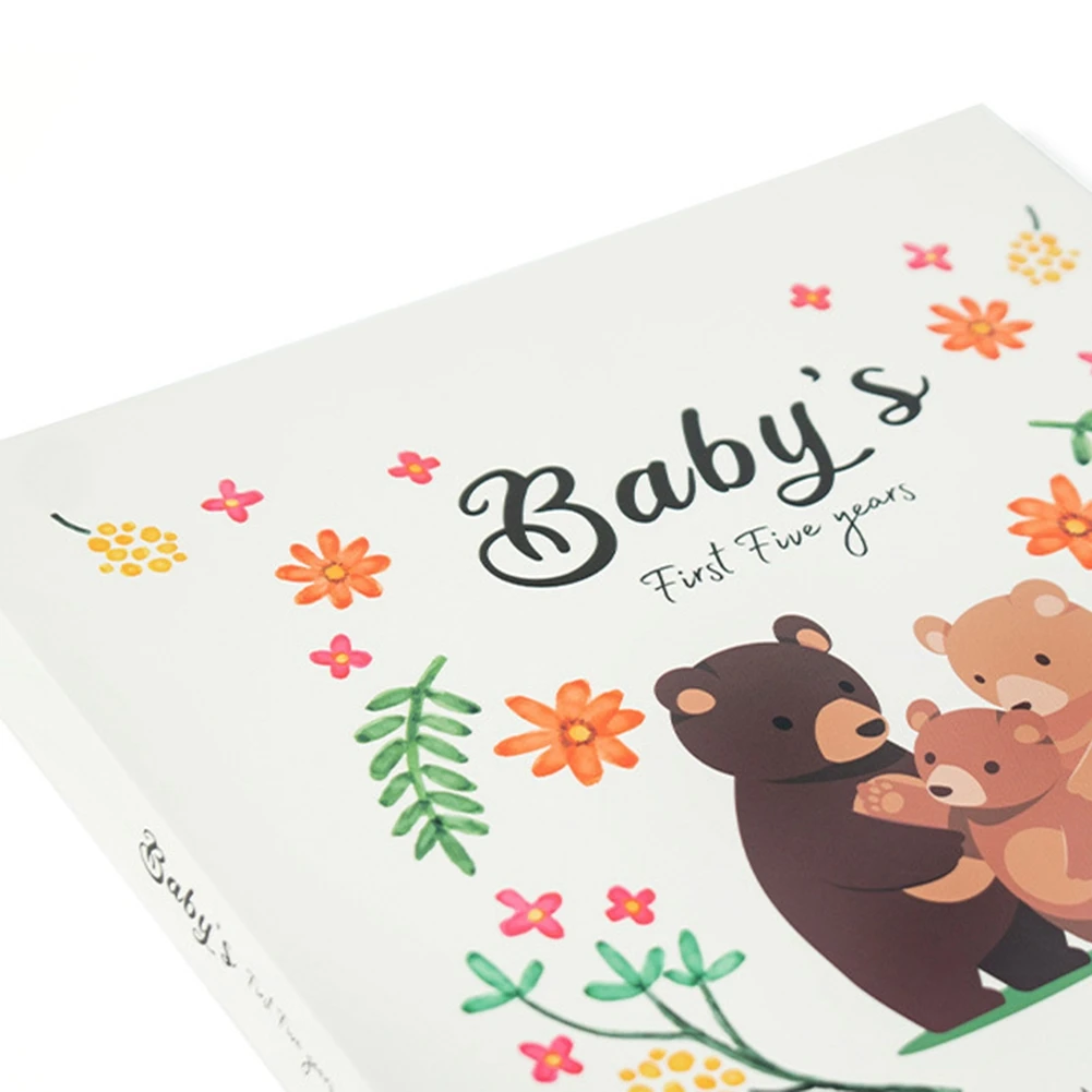 Top-Baby Memory Book Scrapbook Photo Album Pregnancy Diary Cute Animal Keepsake Record Growth Journal Hand Account