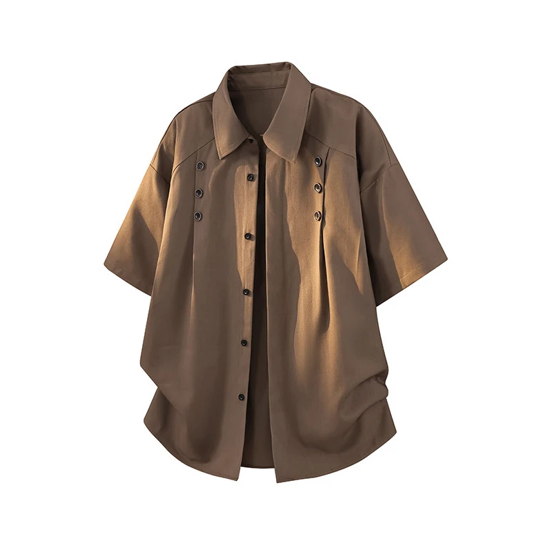 

Casual Short Sleeve Blouse Men's Streetwear Fashion Shirt Streetdress Hombre Male Clothing Spring Autumn Camisa Men's Shirts New
