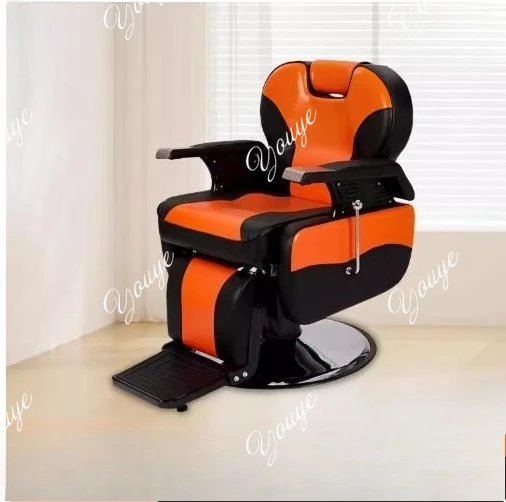 

Heavy Duty Reclining Barber Chair, 360° Swivel & Height Adjustable & Supports up to 440lbs, for Barber Shop & Beauty Salon