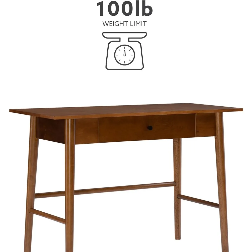 Escritorio de nogal de mediados de siglo en estilo moderno