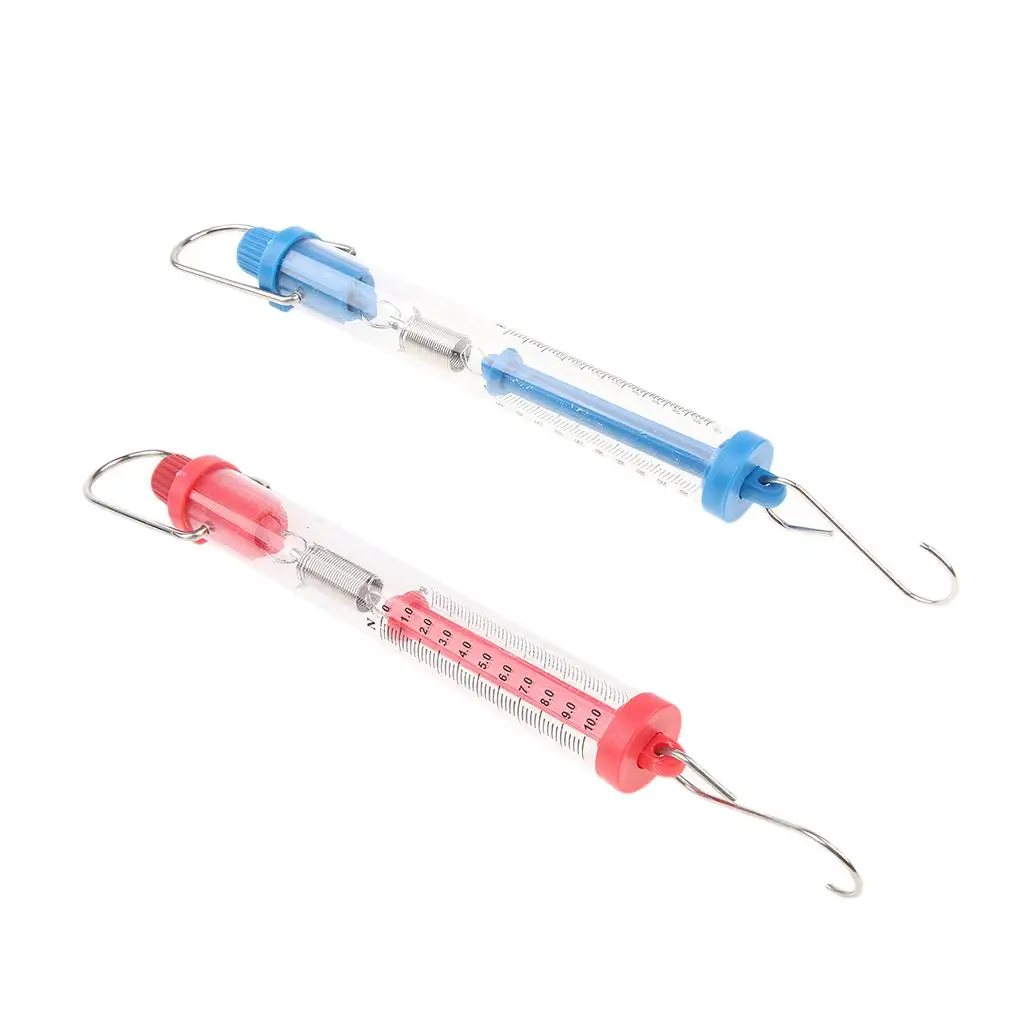 Science Experiment Lab Spring Dynamometer Newton Meter Force Gauge Spring Balance Set Durable Case for Classroom Practice