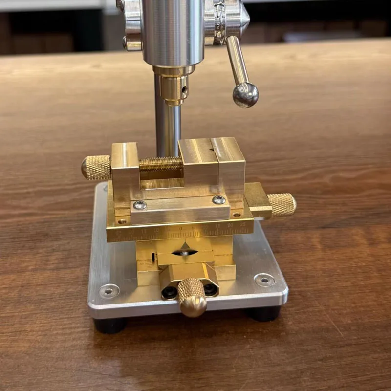 XY Axis Adjustable Miniature Stage -  Micro Cross Slide Vise with Dovetail Guide