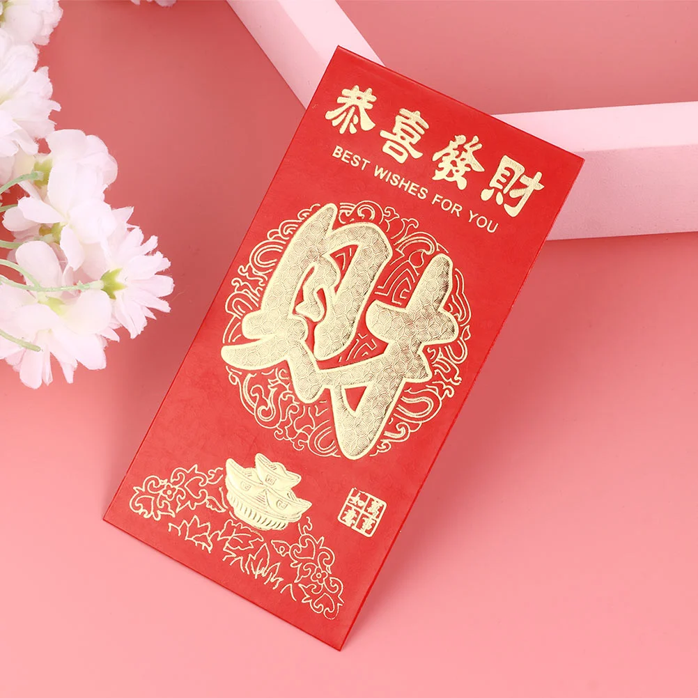 120 Pcs Bronzing Red Envelope New Year Packet Organisers Decorative Money Storage Chinese Style Bottle Stacking Mat Customized