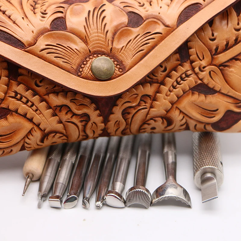 

Leather Work Stamping Tool Beginner learning Tool combination Tools Carving Leather Craft Zhongjiang 304 Stainless streel Stamps