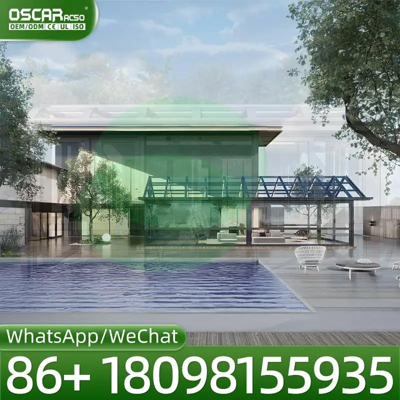 

Outdoor Aluminum Frame Sunroom with Low e Tempered Glass Waterproof Residential Garden Villa Tiny House Usage sunroom