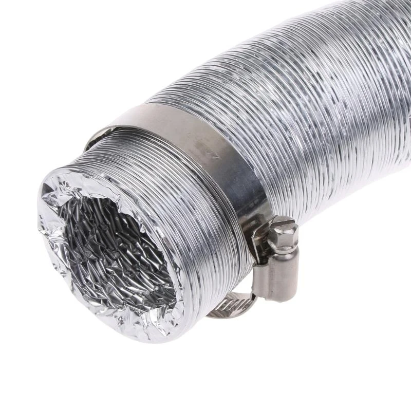 H58C Aluminum Ducting Dryer Vent Hose with 2 Screw Clamps Corrosion-resistant