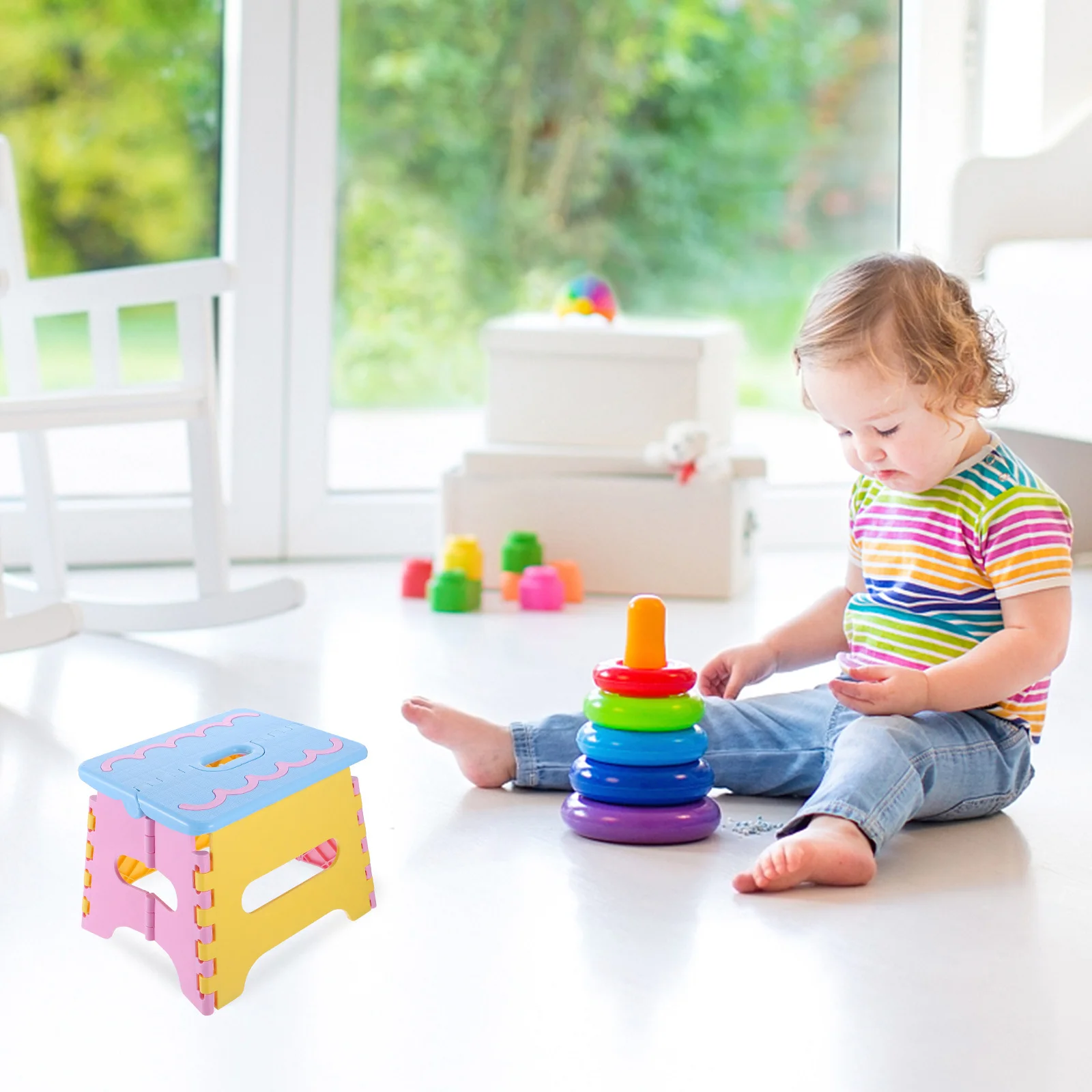 1 قطعة مقعد قابل للطي المحمولة خفيفة الوزن البلاستيك خطوة البراز للبالغين في الهواء الطلق التخييم الصيد حديقة استخدام طوي #1