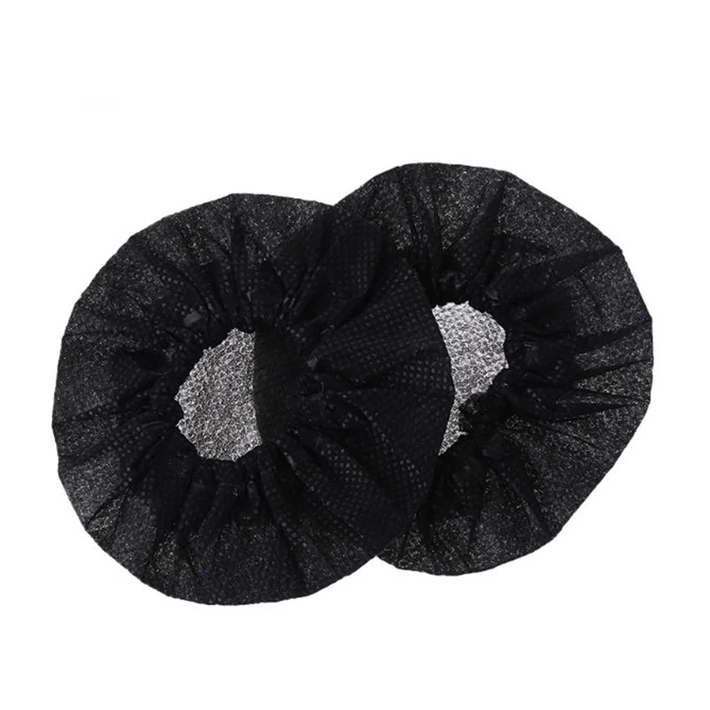 

66pcs Non-Woven Fabric Microphone Cover Disposable Hygiene Caps Replacement For Standard Mic Black Suitable Karaoke Ktv Stage