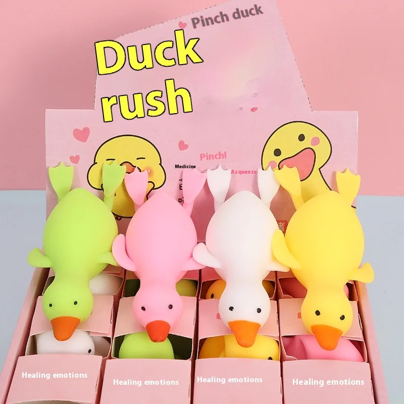 Antistress Duck Squeeze Toys Goose Cute Kawaii Animals Vent Toys Fingertip Big Goose Transform At Will Decompression Squeeze Toy