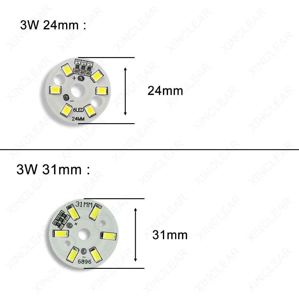 High Power 3W 5W 10W DC5V Light Board White Warm White 2835 5730 SMD Bulb Round Light Source Board For DIY Spotlight Downligh