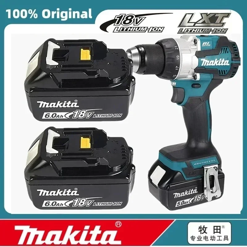 Makita 100% authentique DDF487 Tournevis électrique sans fil 18V Moteur sans balais Tournevis électrique à percussion Outil électrique rechargeable