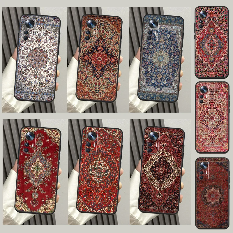 Persian carpet Floral pattern Case For Xiaomi 12T 11T Pro 13 11 12 Lite POCO F5 X5 Pro X3 Pro F3 M5 POCO F5 X4 F4 GT Cover