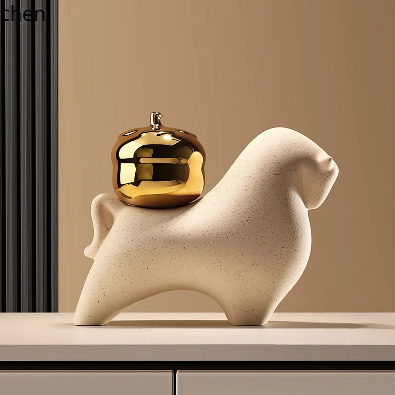 YFY New Chinese Style Creative Decorative Ornament for Wealth,  Home Entryway, Living Room, Tabletop, and TV Cabinet