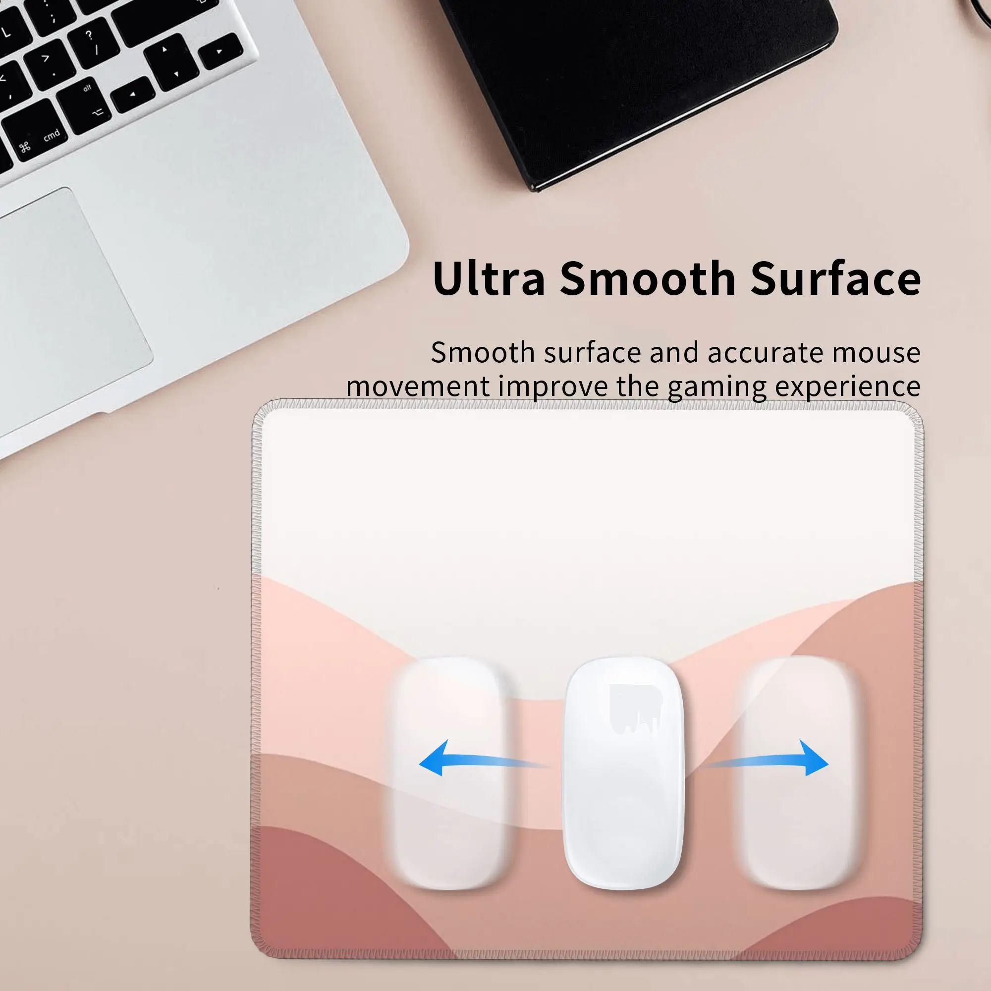 Light Colour Wavy Gradient Design Mouse Pad Computer Keyboard Mouse Mat Gamer PC Laptop Desk Mat Office Accessories Table Mats