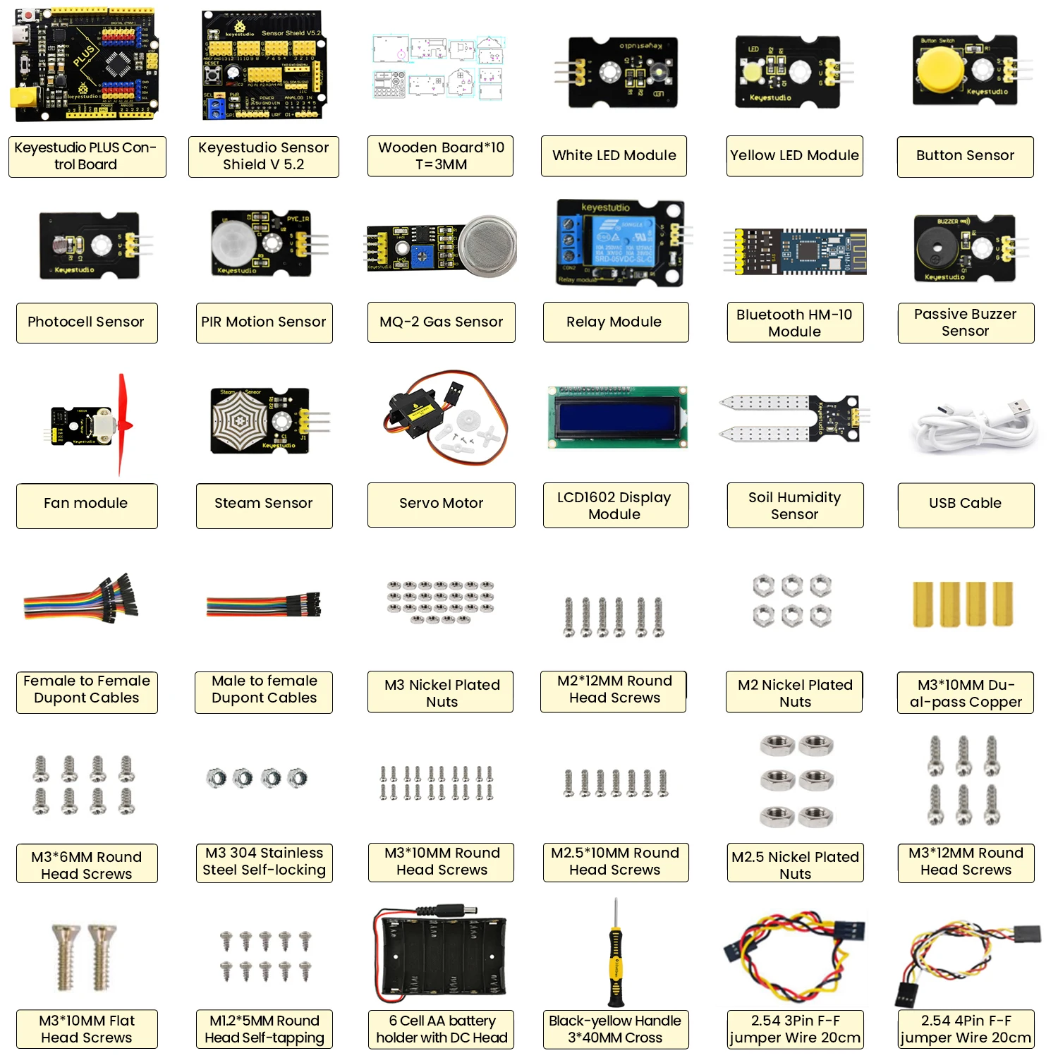 Keyestudio Smart Home Kit IOT con scheda PLUS + 15 progetti tutorial per Arduino STEAM House Kit Kit elettronico fai da te Conforme CE