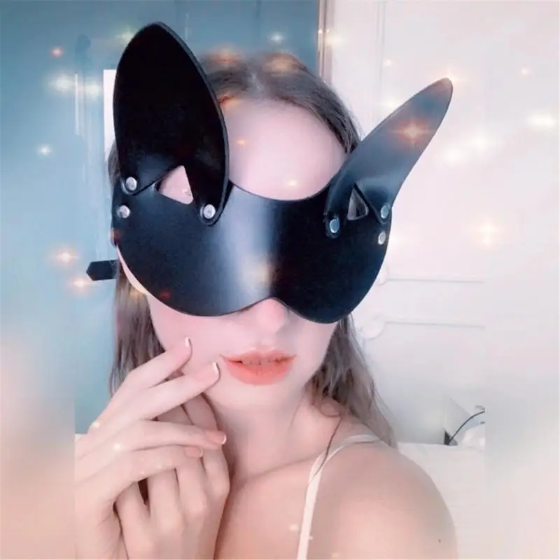 652F قناع جلدي قناع حفلة تنكرية لأزياء الهالوين التنكرية #3