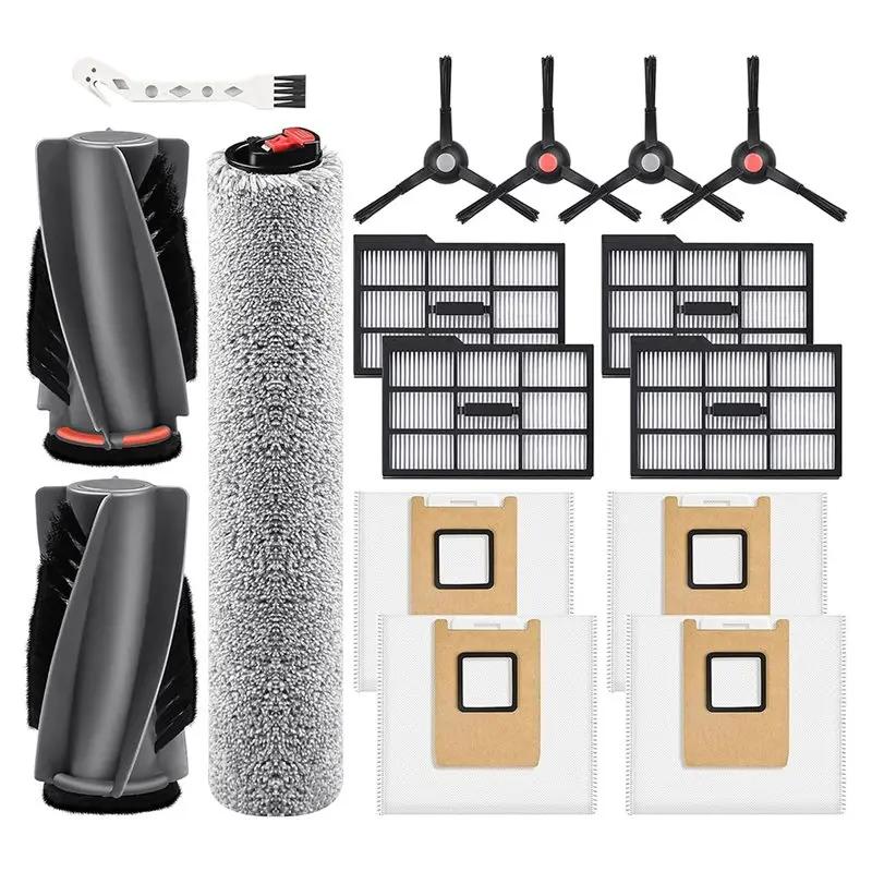 N98R Accessories Kit For Eufy E25 Omni/E28 Omni Replacement Parts- Main Brush, Side Brush, Hepa Filter, Mop Cloth, Dust Bag Vacu