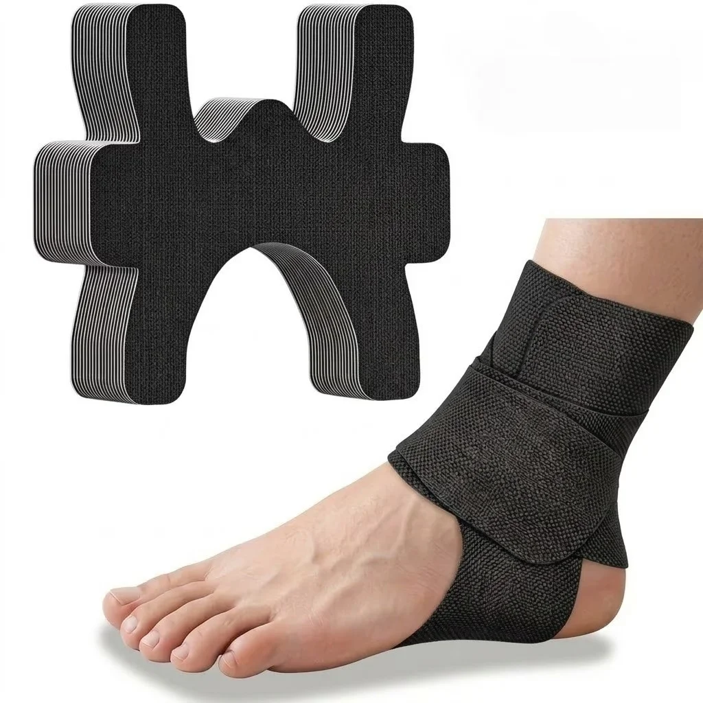 4 Pcs Ankle Supports, Adjustable Ankle Stabilizer Straps with Elastic Pre‑Cut Straps, Breathable for Soccer Players & Fitness