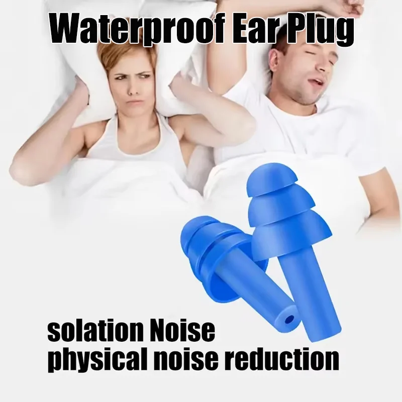 Waterproof Ear Plug Reusable Ear Plugs Sleeping Noise Silicone Sound Block Earplugs Summer Waterproof Swimming
