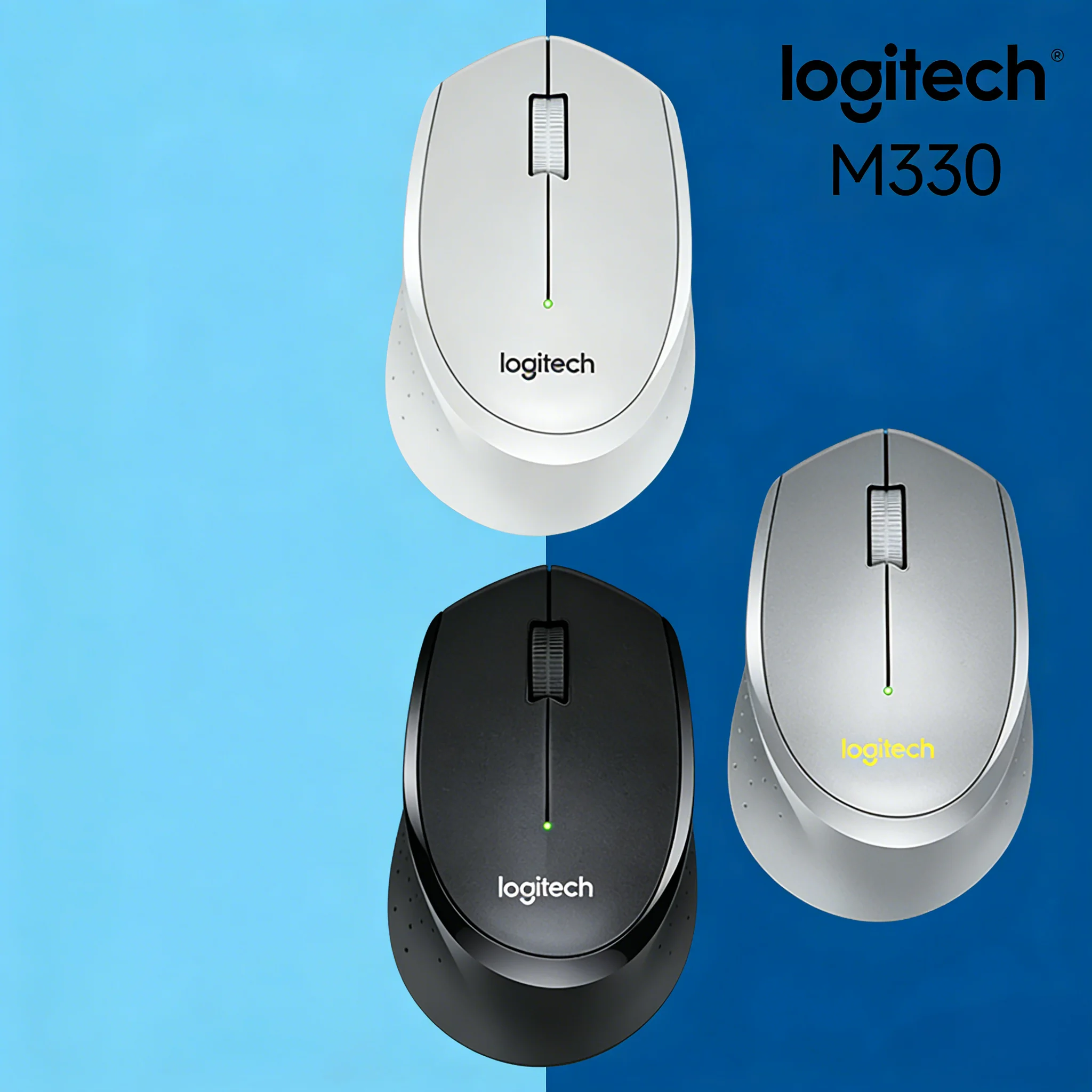 

Беспроводная бесшумная USB-мышь Logitech M330, полная совместимость с ноутбуком и настольным ПК