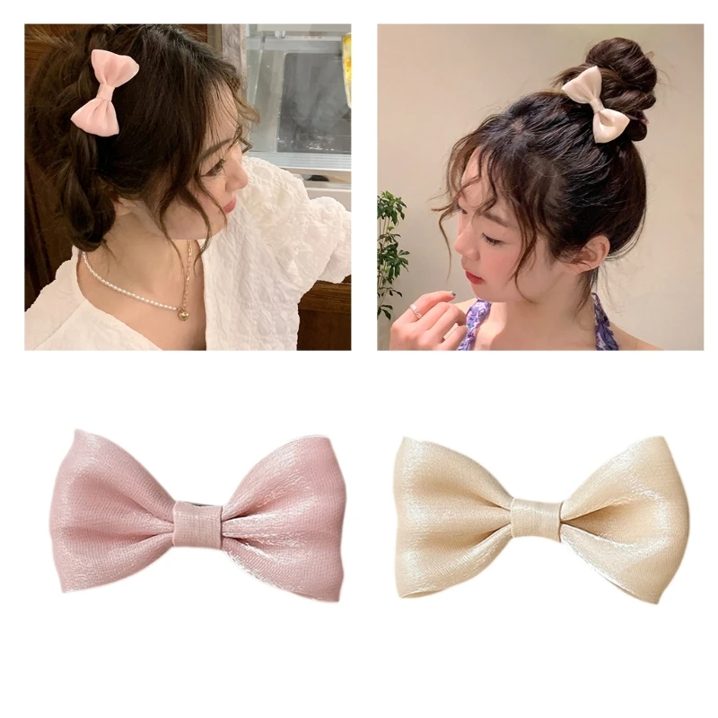 S1Y1 Chiều Tóc Nơ Cho Bé Gái Kẹp Tóc Kẹp Tóc Handmade Barrettes Mũ Đợi Đầu Đa Năng