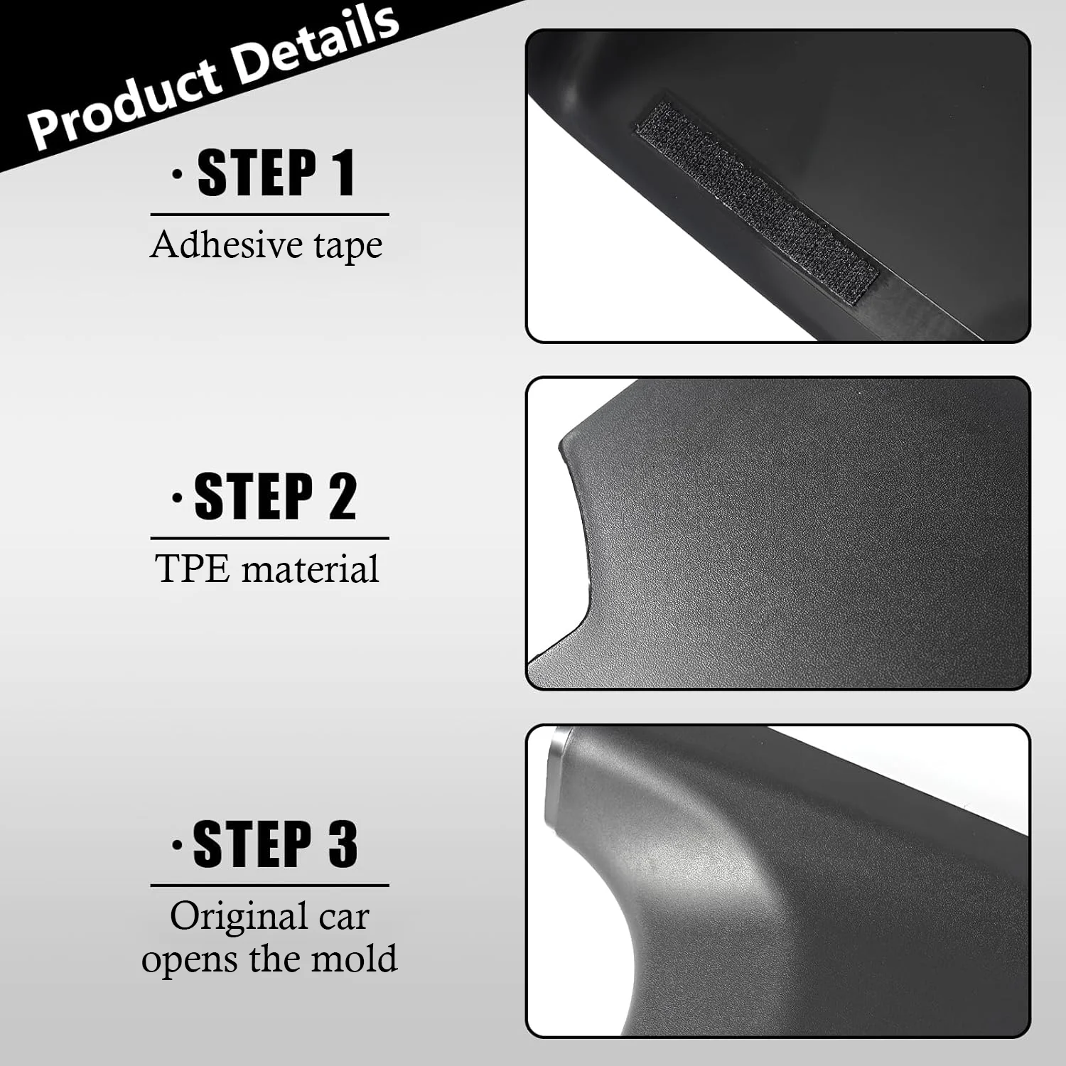 8-teiliger Türschwellenschutz für Tesla Model Y Juniper 2026, Anti-Kick Vollschutz-Türschwellenabdeckung, Neues Model Y, TPE-Material, LHD – Detail 3