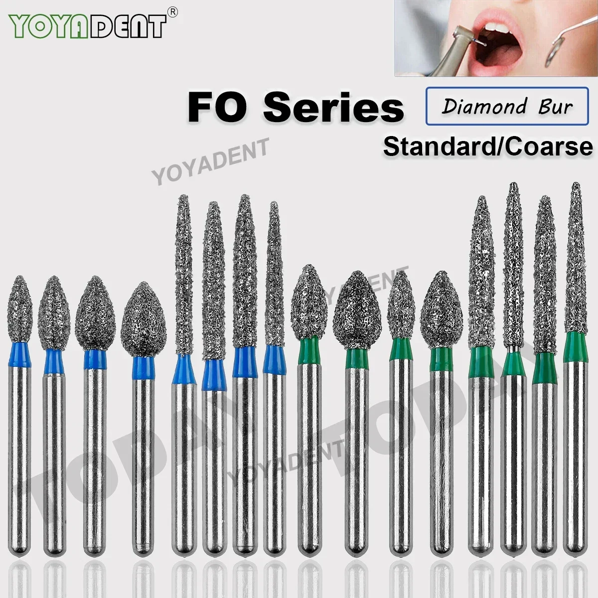 

FO Type Dental Diamond Burs Dentistry Strawberries for High Speed Handpiece FG1.6mm Dentist Tool Polishing Burs Drills