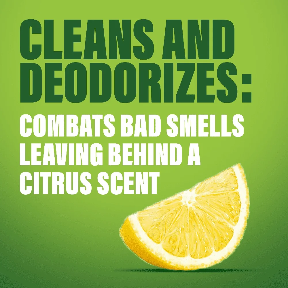 Garbage Disposal Drain Cleaner Enzymatic Formula Eliminates Odors Clogs Citrus Scent 22.6 fl oz 6 Uses Effective Cleaning