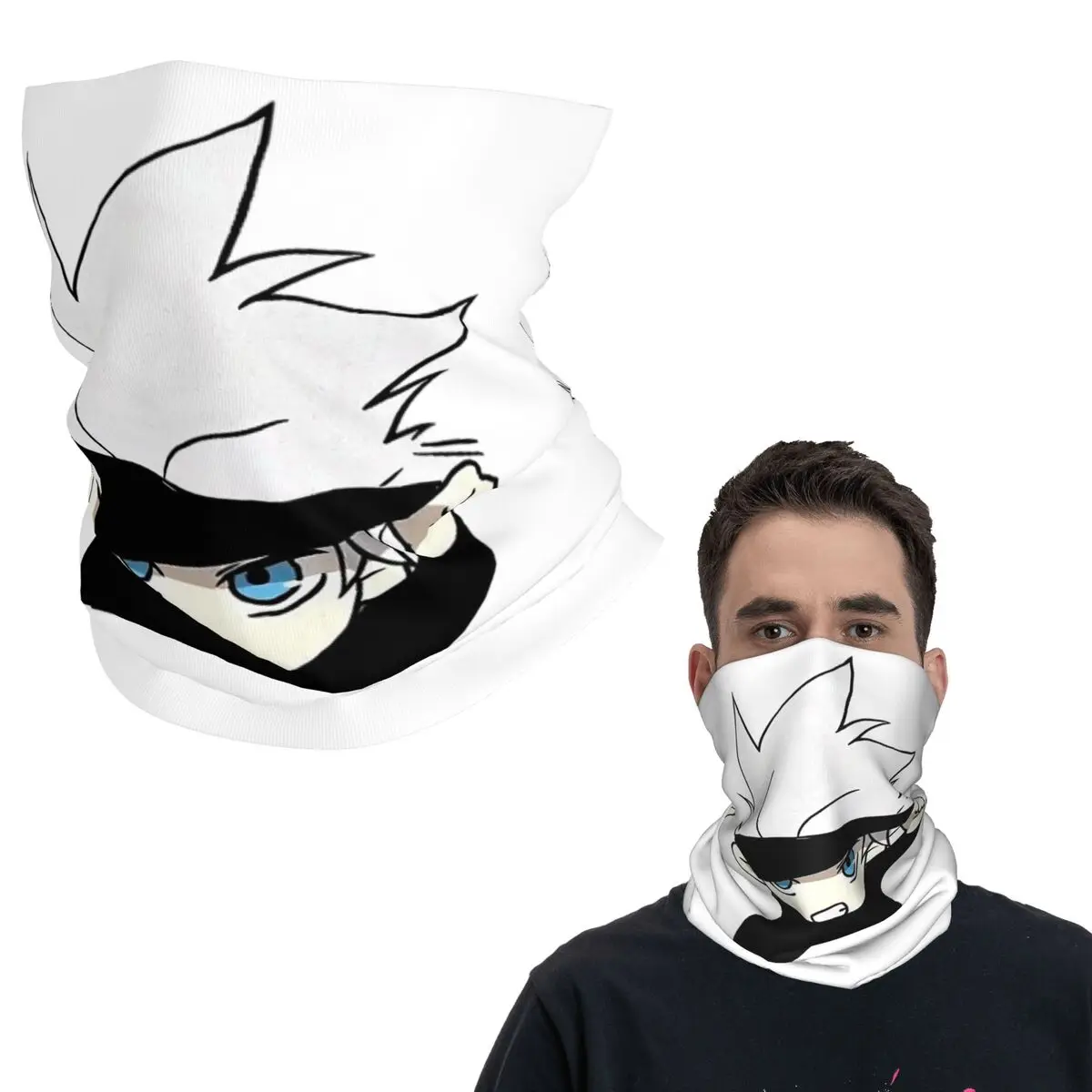 

Gojo Manga Kawaii Japanese Anime Bandana Neck Cover Printed Wrap Scarf Multi-use Headband Running For Men Women Adult
