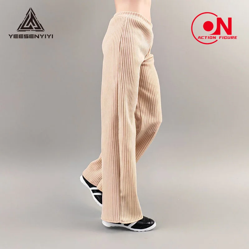 1/6 Female Thick Striped Wide Leg Pants Clothes Accessories Model Fit 12'' AT202 AT203 Soldier Action Figure Body Dolls