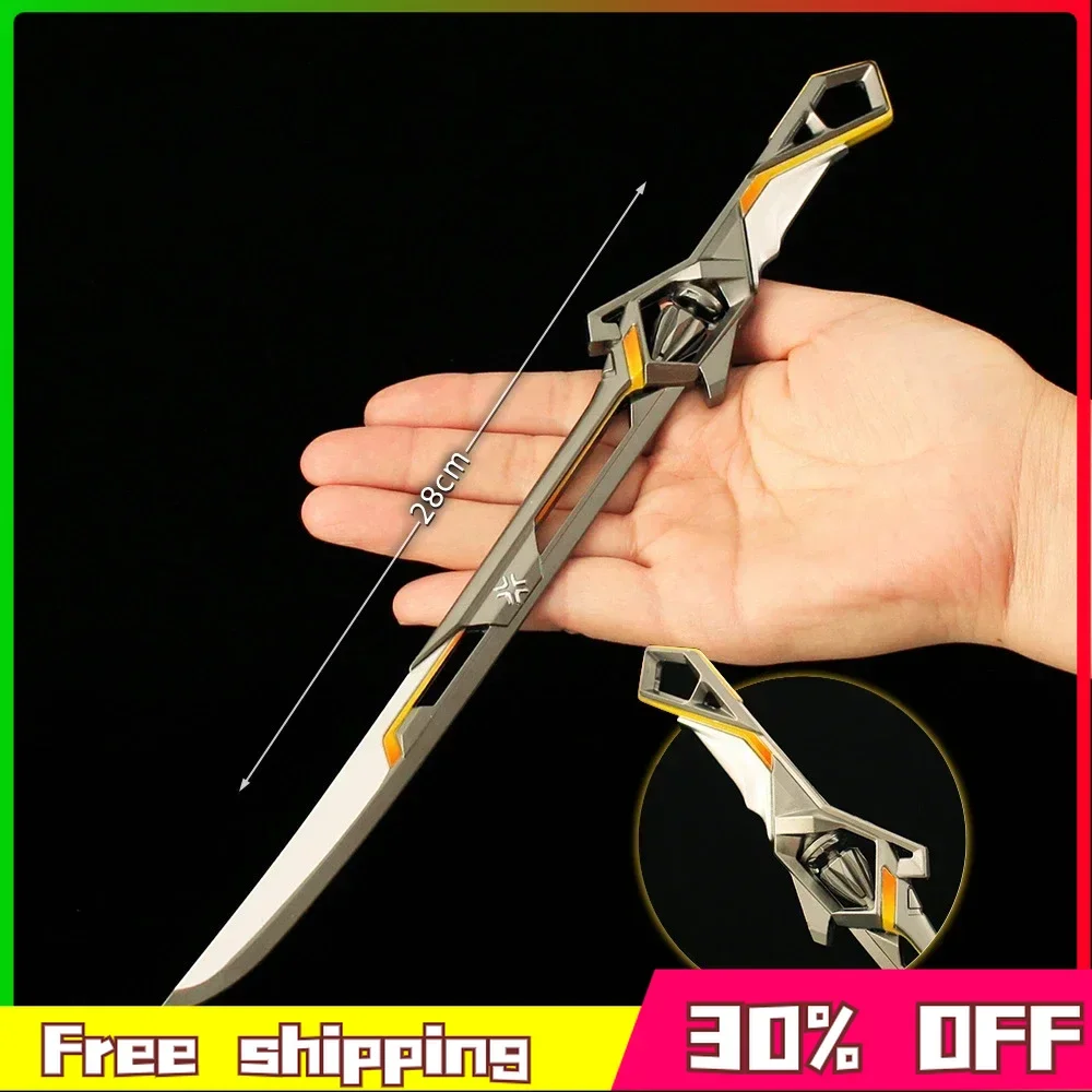 

28cm VALORANT Game 2024 Championship Battle Knife Metal Weapon Cosplay Prop Model Peripherals Action Figure Birthday Gift Toys