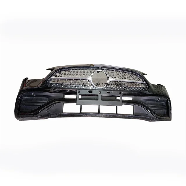 

For C180 C200 C260 C300 W206 Complete Black Front Bumper High Quality Front Nose Kit Grille