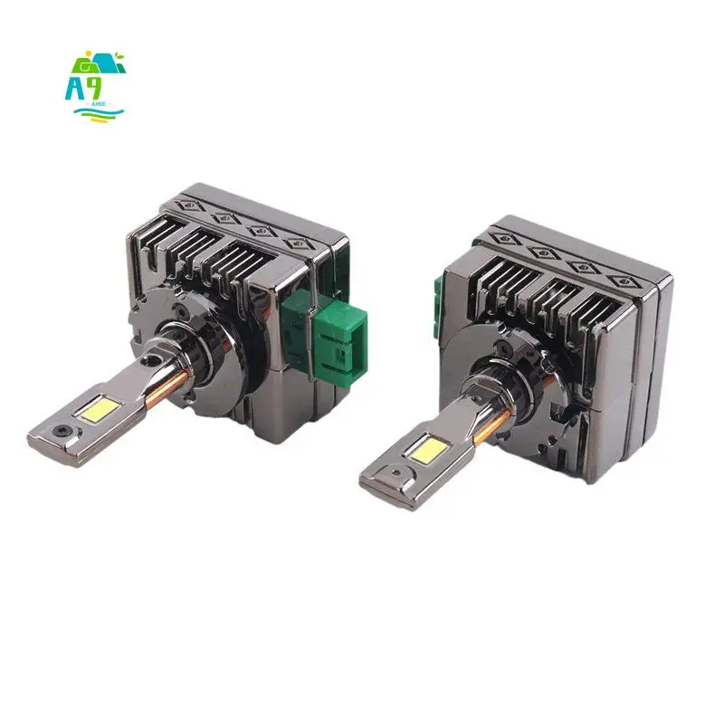 A09E-LED Lamp Xenonbulb Headlight Replacement Aluminum Heat Sink + Heat Pipe + Electroplated Housing