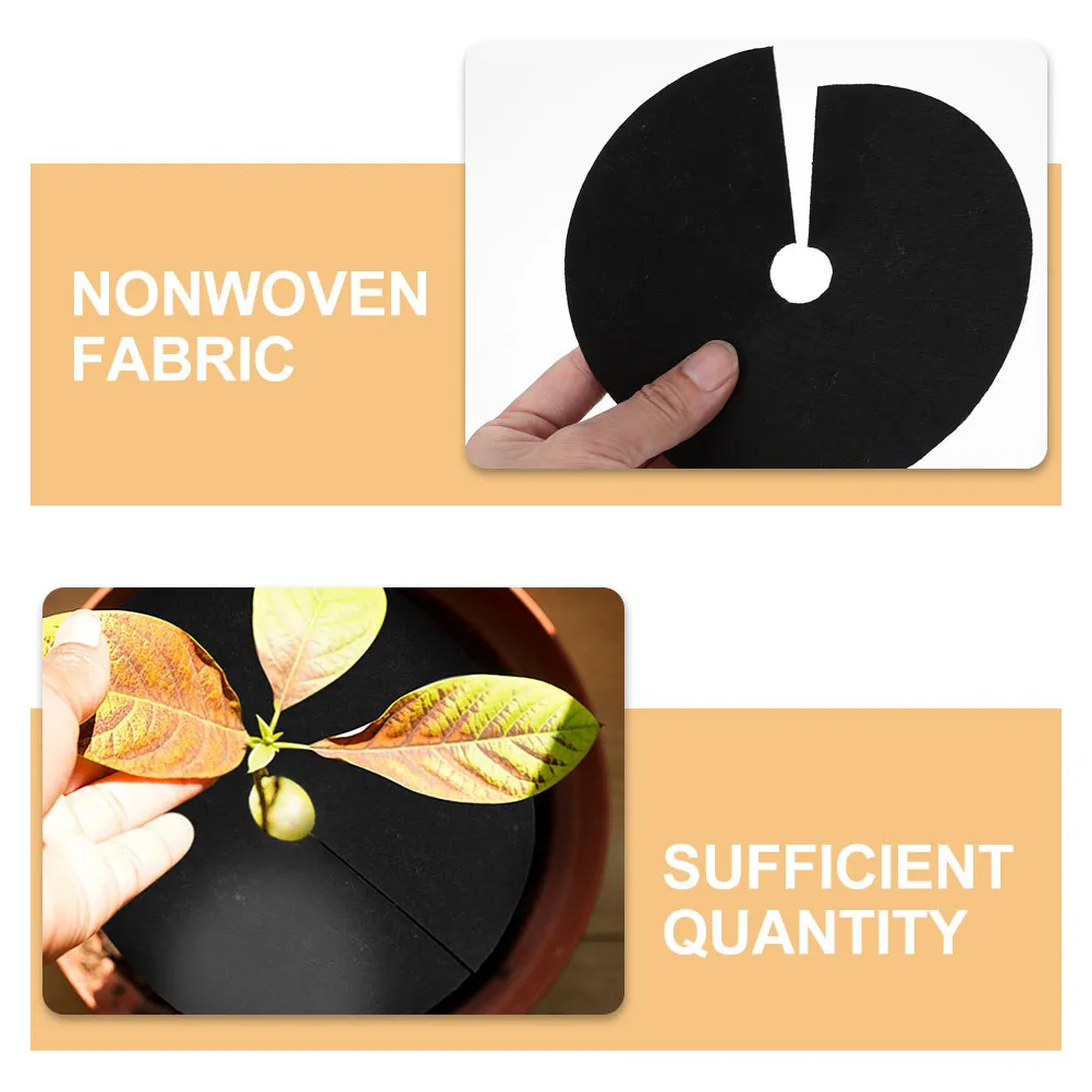 20Pcs Anti-Grass Mat Non-Woven Landscape Fabric Root Control Ring for Tree Trunk Protection Cabbage Garden Mulch Cover
