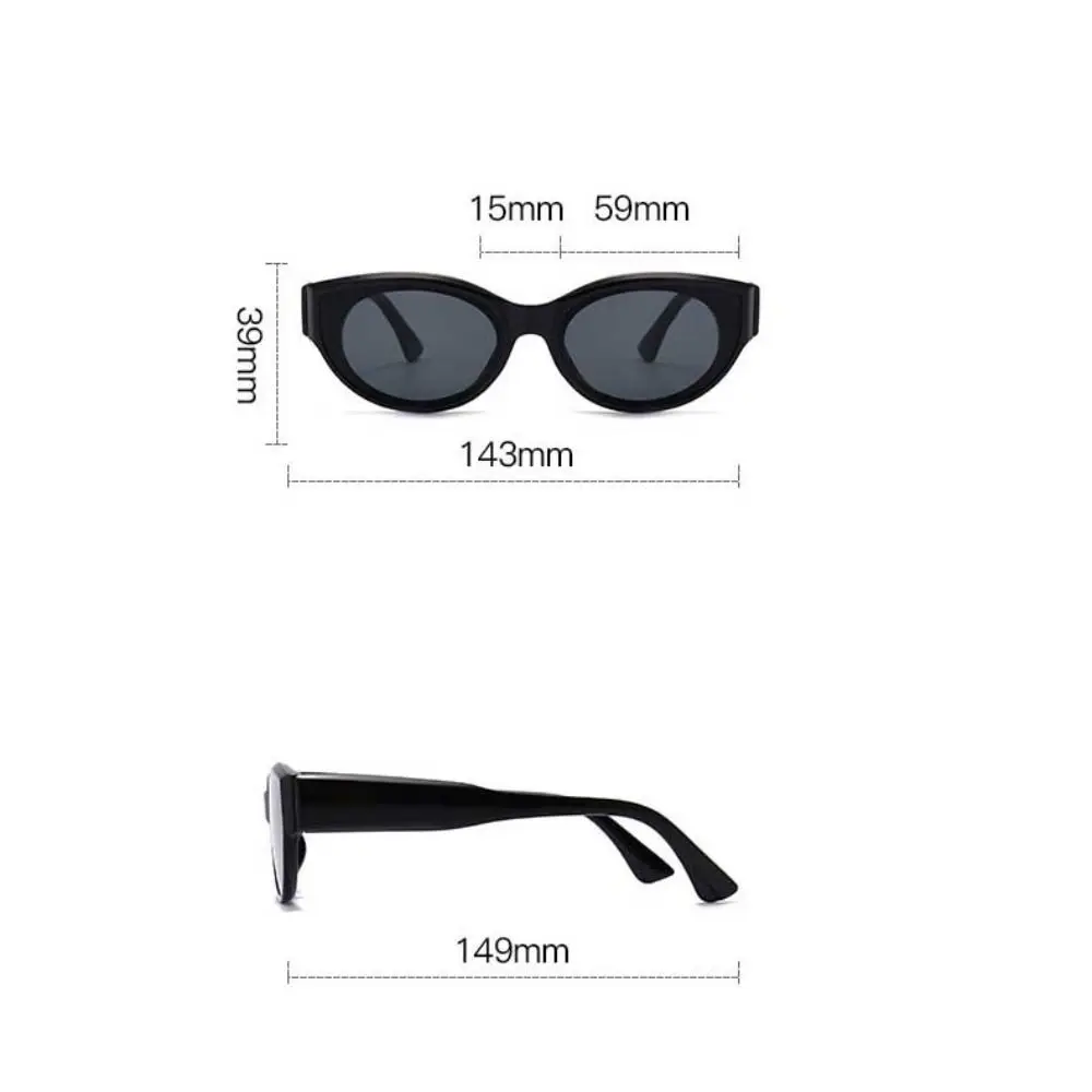 Nouvelle mode lunettes de soleil œil de chat été extérieur cadre ovale lunettes de soleil UV400 voyage rue Style elliptique lunettes carrées femmes hommes