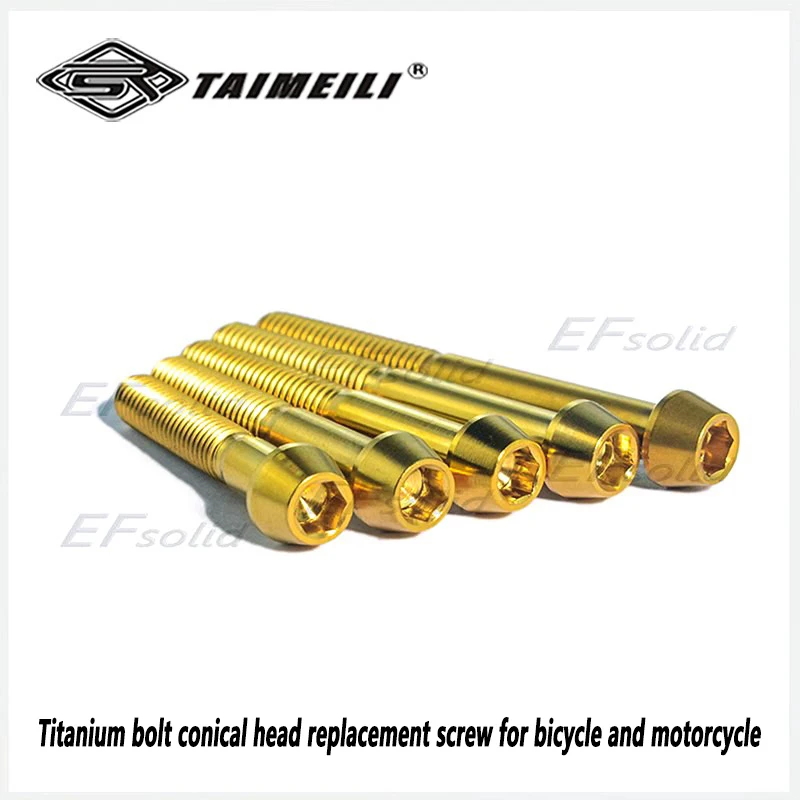 Bullone in titanio testa conica M6 * 10/16/20/25/30/35/40/50/55/60/65mm vite di ricambio per bicicletta e moto