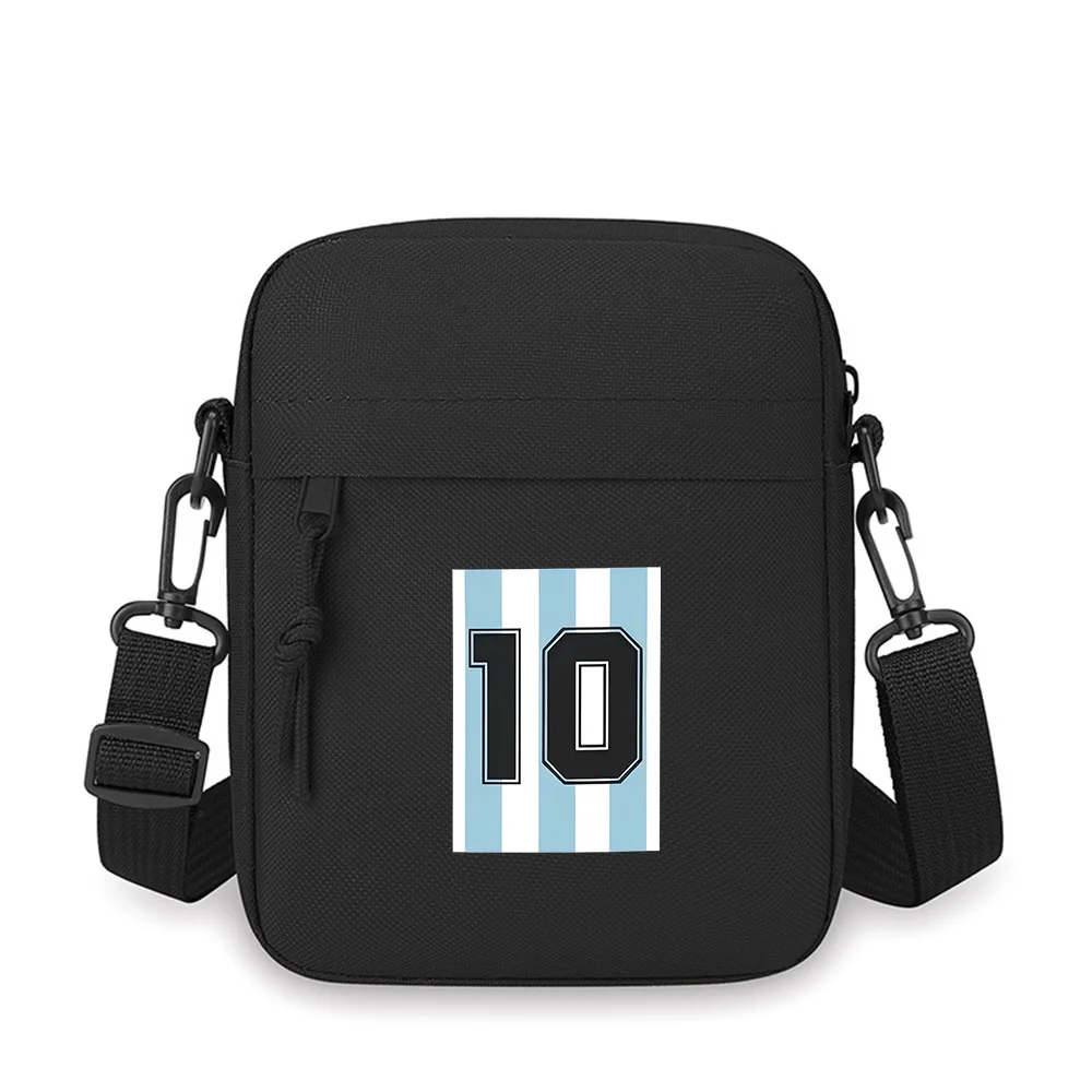 Number ten striped jersey design Men Crossbody Bag Single Shoulder Women Cartoon Anime Film Printing Design Unisex