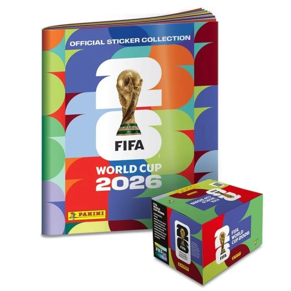 Set de Pegatinas Oficiales de la Copa Mundial FIFA 2026 de Panini - 1 Caja Completa (50 Paquetes), 7 Pegatinas por Paquete, 350 Pegatinas en Total