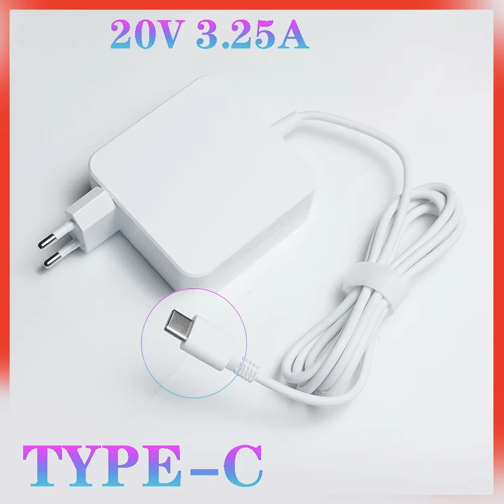 20V 3.25A 65W USB Type-C AC Laptop Power Adapter Charger For Lenovo Thinkpad X1 Carbon Yoga X270 X280 T580 P51 P52s E480 E470 S2