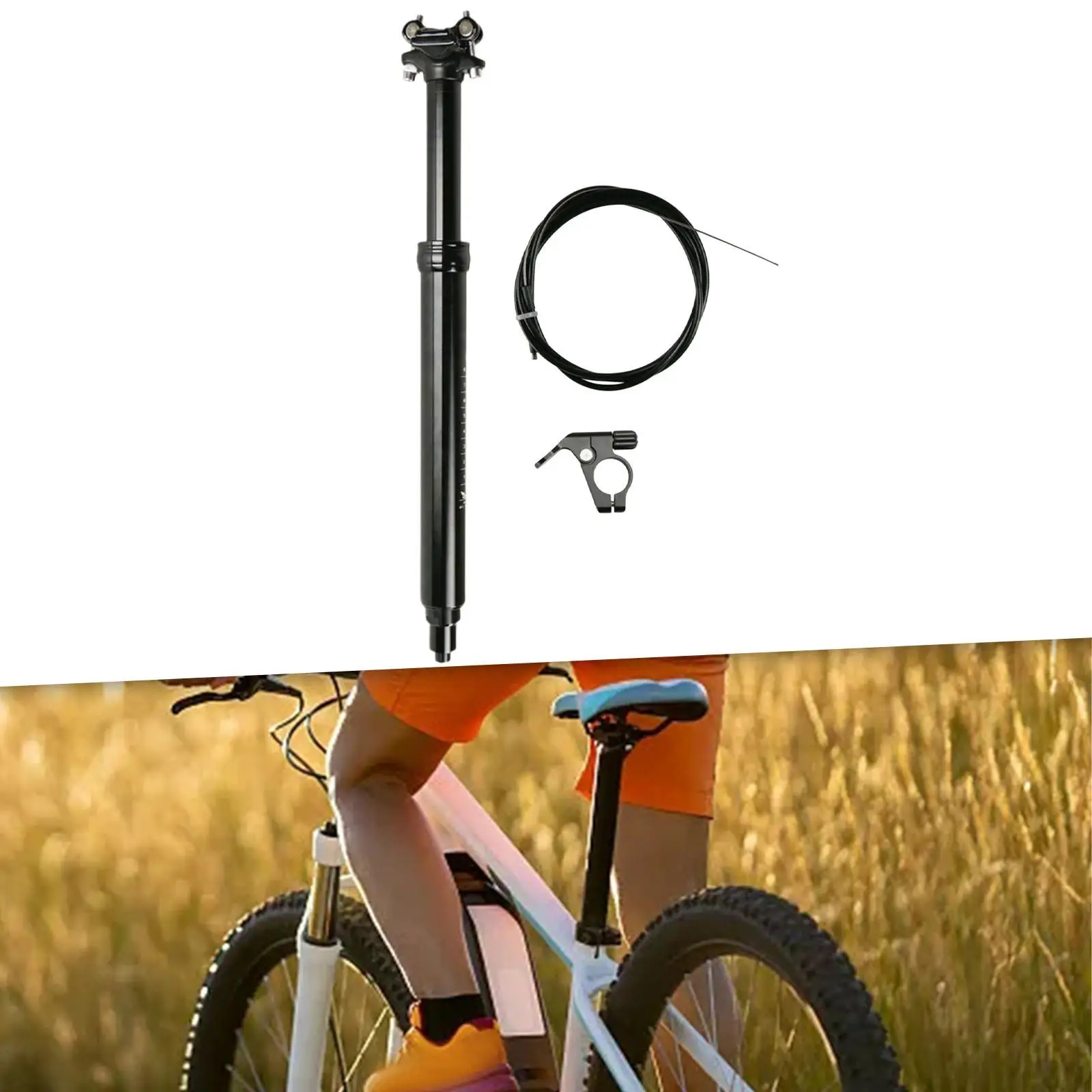 Mountain Bike Dropper Post Supplies Saddle Pole Adjustable Seat Post for Cycling Repairing Road Bike Enthusiasts Outdoor Sports