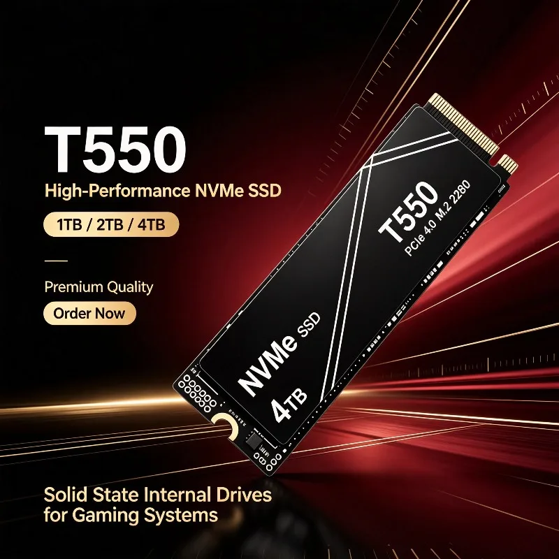 T550 PCIe NVMe Gen 1TB/2TB/4TB Internal SSD, Solid State Drives for Gaming Laptops, Desktop Computers and PS5 Gaming Consoles