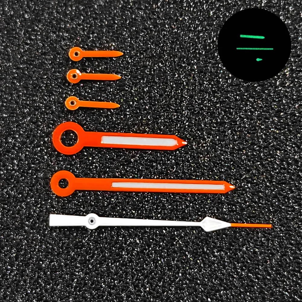 

VK63 Watch Hands C3 Green Luminous 6-Hands Fit VK63 Automatic Movement VK63 Hands Orange Silver Blue High Quality Watch Hands