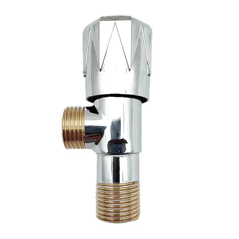 Electroplated Copper Core Copper Tooth Triangle Valve Toilet Water Heater Wall Copper Tooth Quick-opening Triangle Valve Faucet